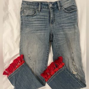 ANTHROPOLOGIE PILCRO BEADED JEANS